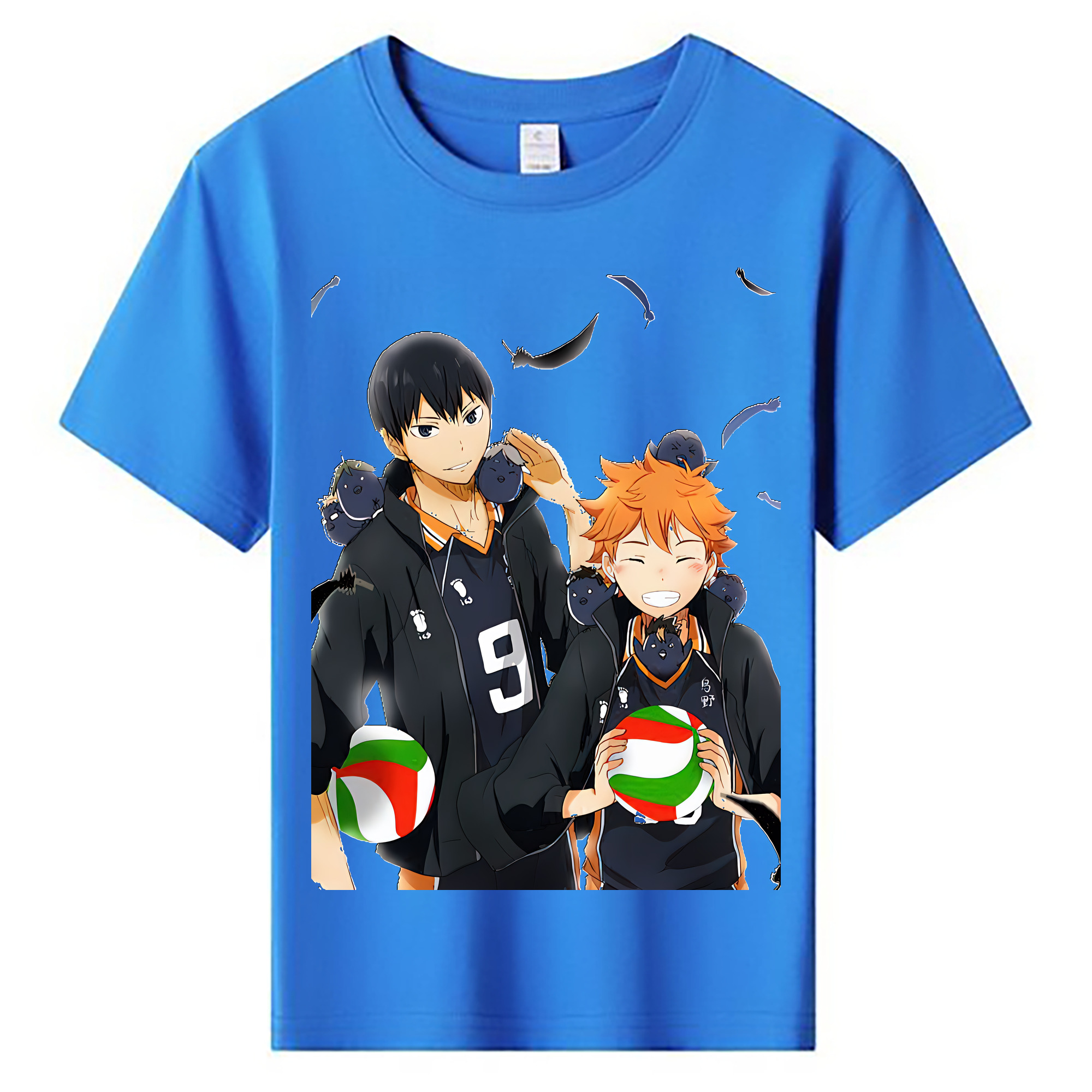 （画像用） ハイキュー!! Haikyu!! 綿100％キッズTシャツ（フロントプリント）